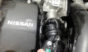 Manicotto fessurato su Nissan Juke 1.5 dCi motore K9K EURO 5. Dettaglio