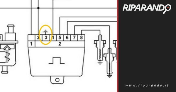 Classe A W169 - Modulo Preriscaldo -, Dettaglio Connessione di massa su Pin 3