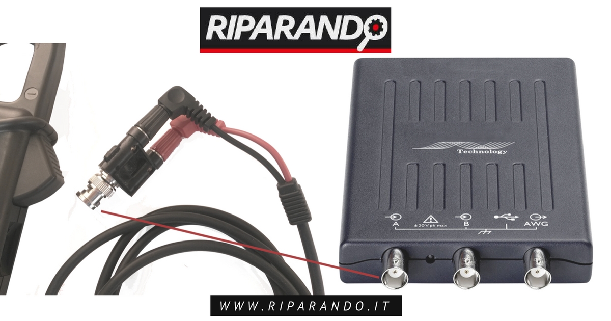 Collegamento Pinza Amperometrica oscilloscopio Riparando