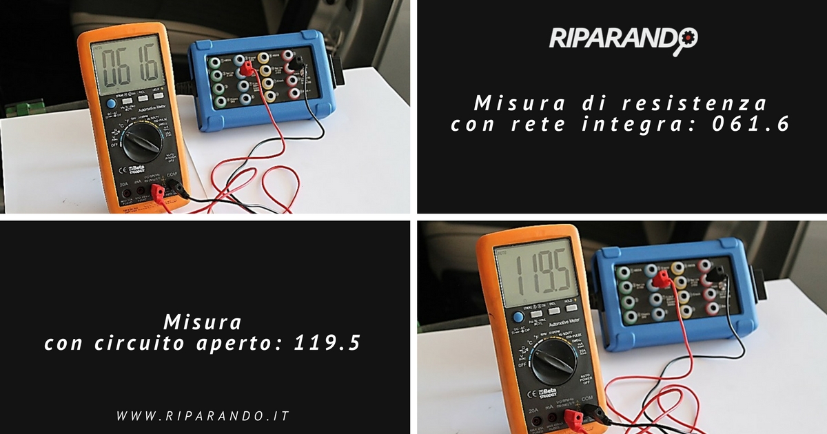 Misure di resistenza con erte integra e rete aperta