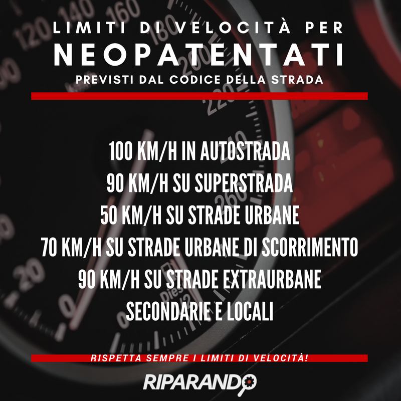 Consigli per neopatentati limiti di velocità previsti dal codice della strada