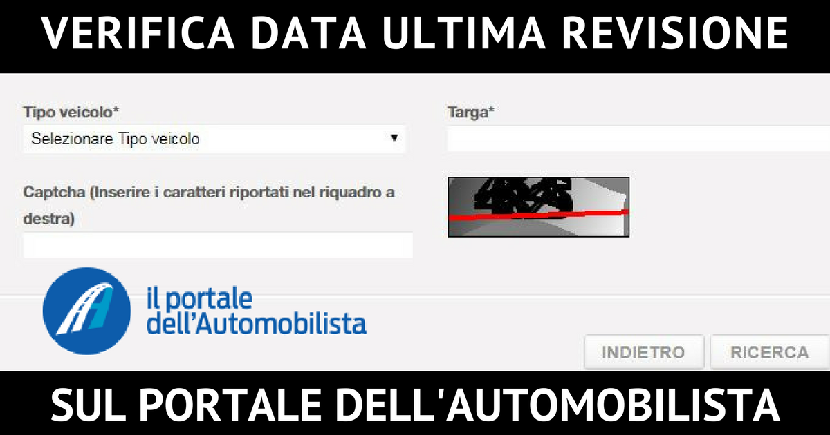 Verifica ultima revisione sul portale dell'Automobilista