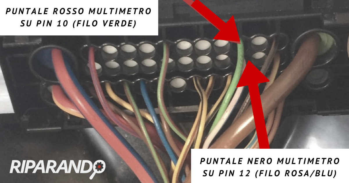 Schema collegamento multimetro Riparando