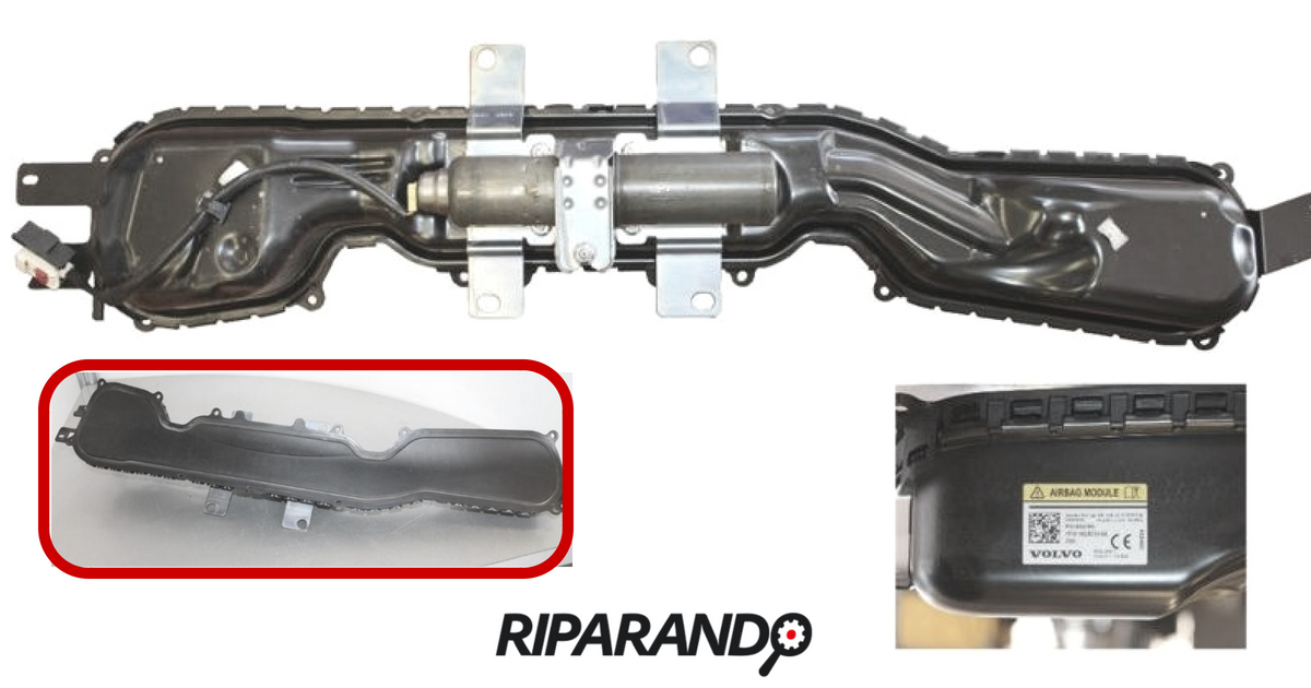 Dettaglio modulo airbag pedone (smontato)